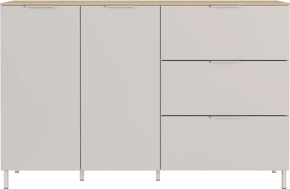 Krémová matná komoda 151x98x40 cm Savoca – Germania
