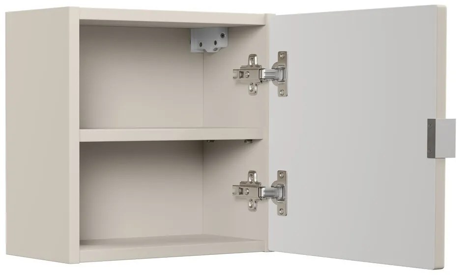 Závesná horná kúpeľňová skrinka Bella Cashmere 1DQ kašmírová