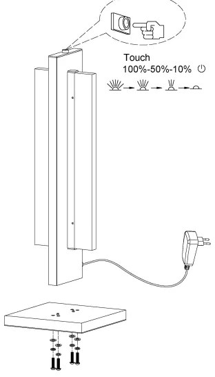 Eglo 98497 - LED Stmievateľná stolná lampa SPADAFORA LED/15W/230V