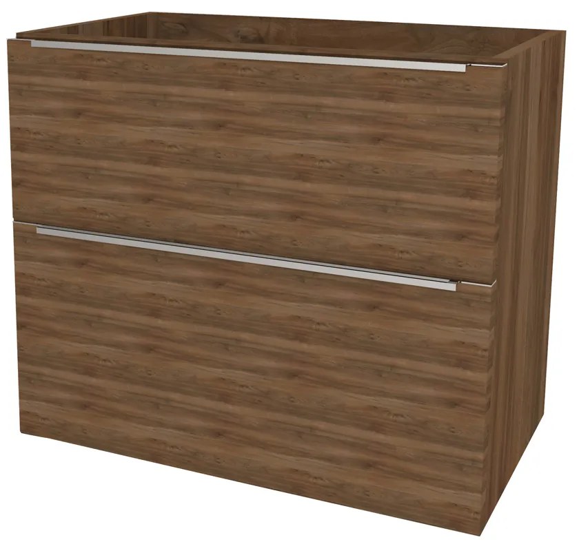 Mereo, Mereo Mailo, kúpeľňová skrinka 61 cm, chróm madlo, Multidecor, Orech Pacifik tabákový, MER-CN590SOPT2
