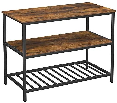 Kuchynský regál s pracovnou doskou, 3 police, 90x120x60cm