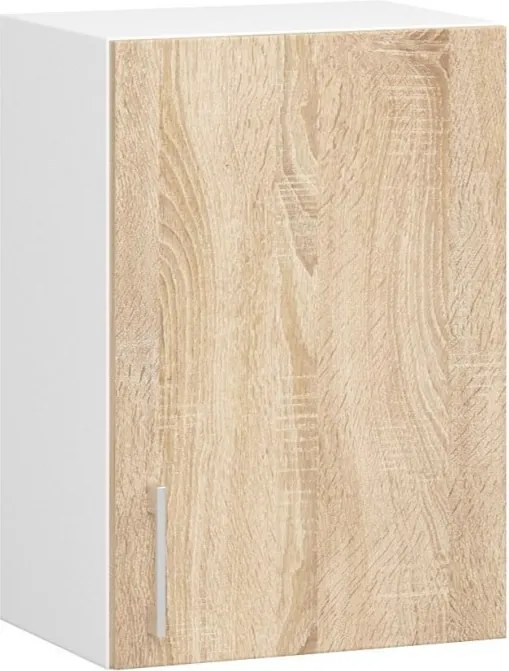 Kuchynská linka Olivie 1,8 m presklená biela/dub sonoma