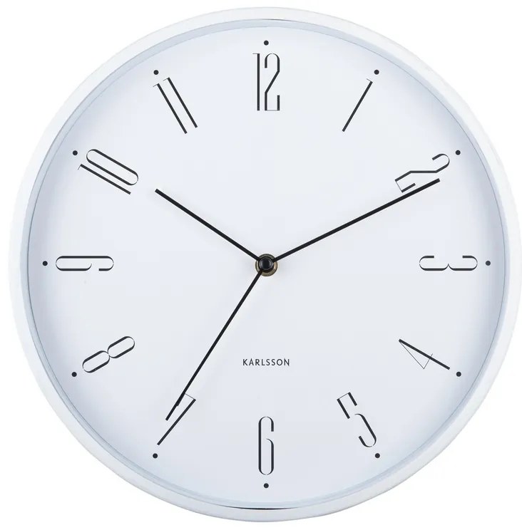 Karlsson 5988WH dizajnové nástenné hodiny biela, p. 30 cm