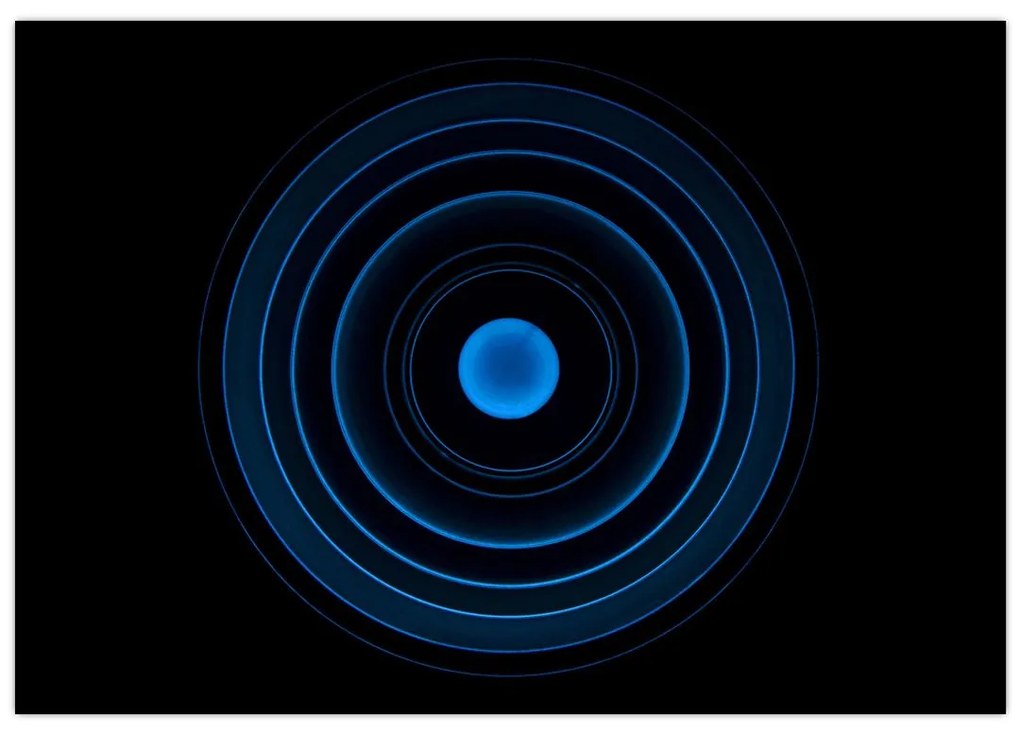 Modré kruhy - obraz