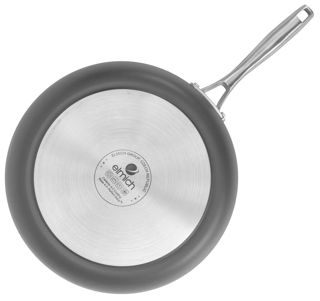 Elmich Nepriľnavá keramická panvica Vital Ø 24 cm - tmavosivá