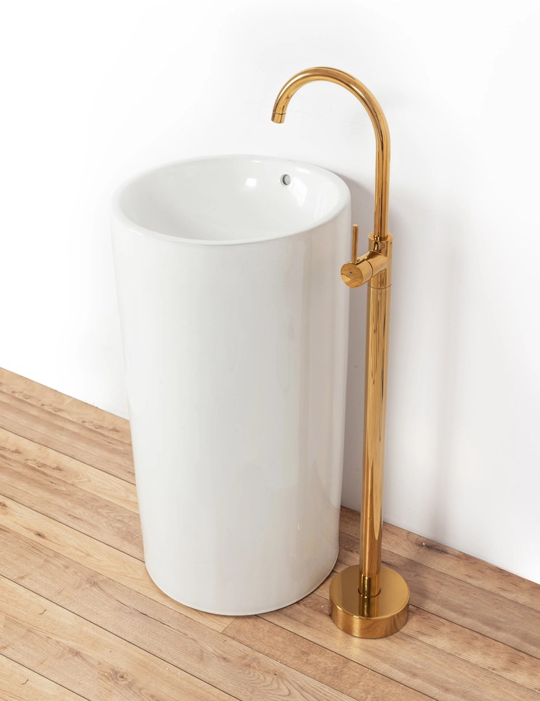 Podlahová umývadlová batéria MAXMAX Rea ORTIS - zlatá