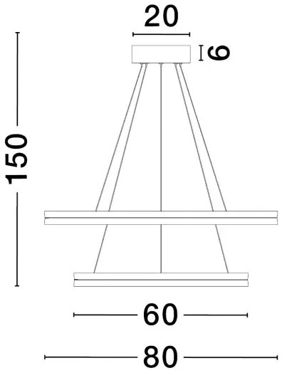 LED luster Cantria 80