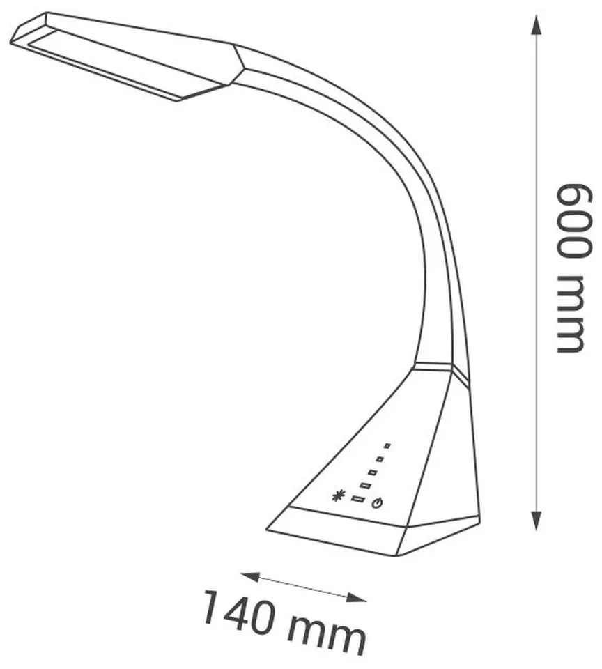 Stolná lampa Tower Nilsen LED BLACK US002 US002