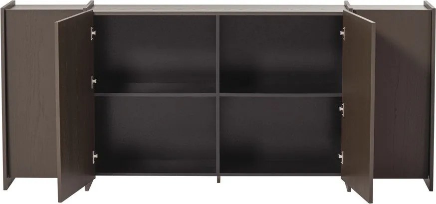 Tmavohnedá komoda v dekore jaseňa 200x85x44 cm Brock – WOOOD