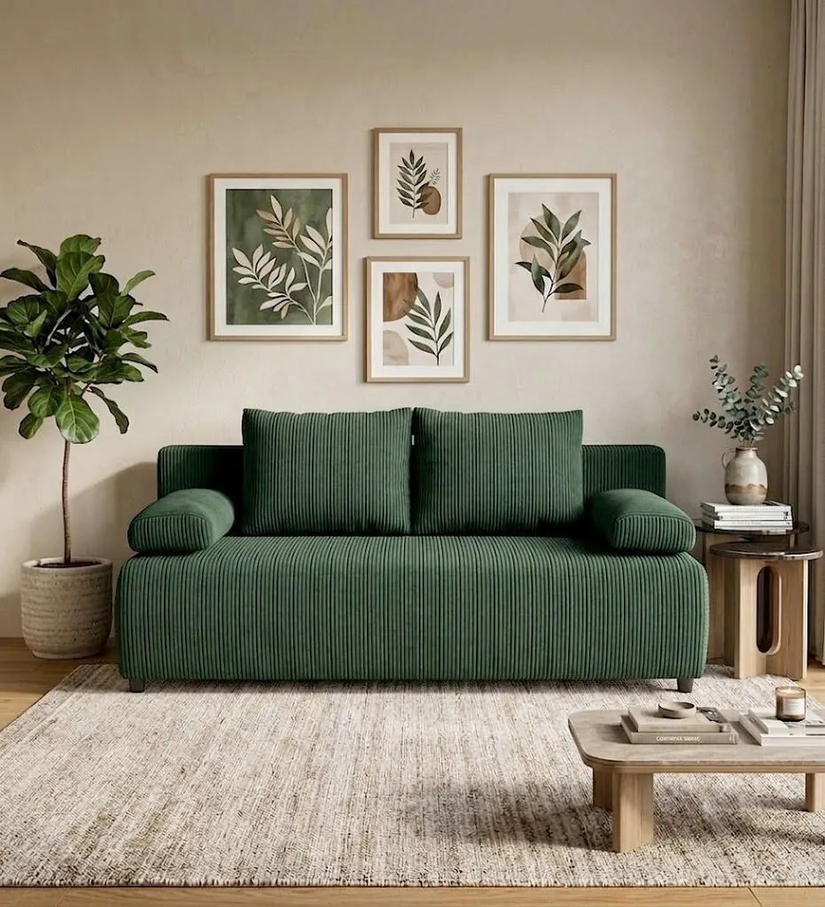 XXXLutz ROZKLADACIA POHOVKA, textil, zelená P & B - Sedačky - 001574008301