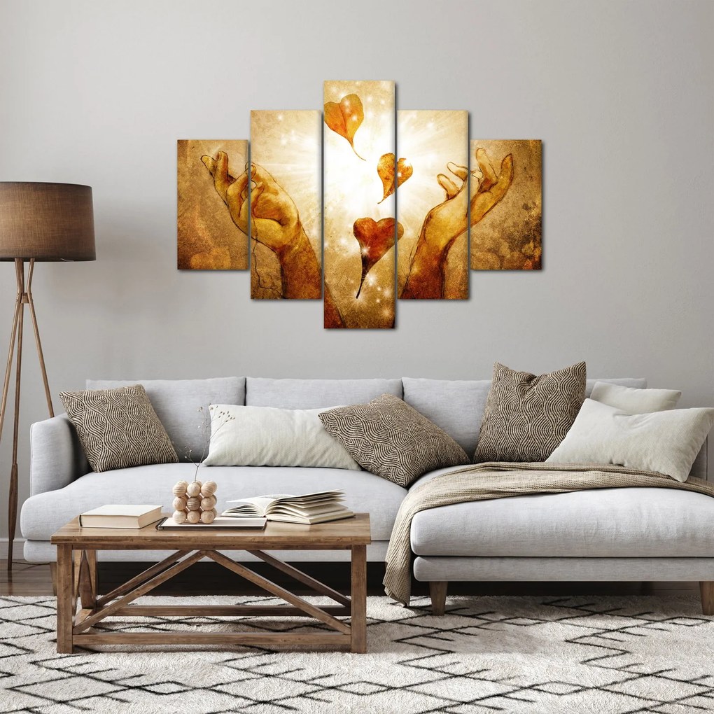 Obraz - Maľba rúk plných lásky (150x105 cm)