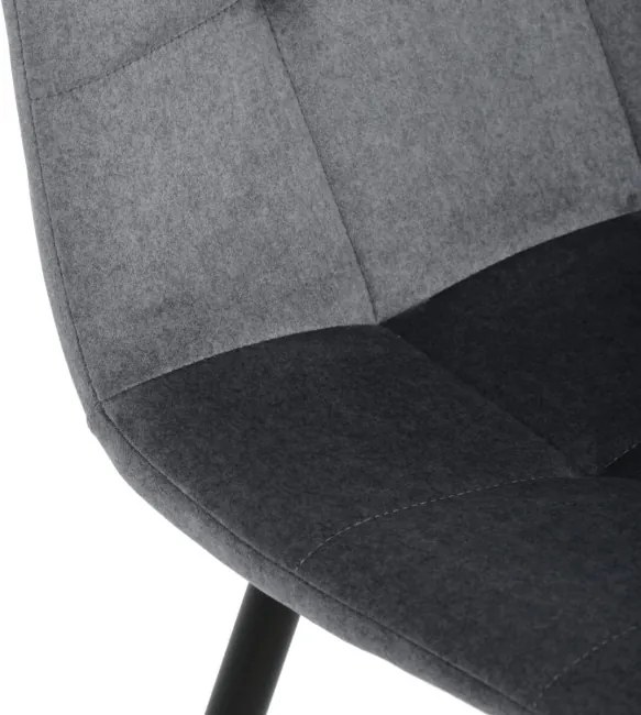 Jedálenská stolička zamatová, sivá DCL-X7015 GREY2