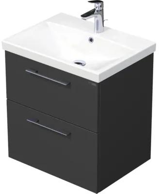 Kúpeľňová skrinka s umývadlom Intedoor SANTE antracit matný 60 x 65 x 45 cm SA 60 2Z A3396