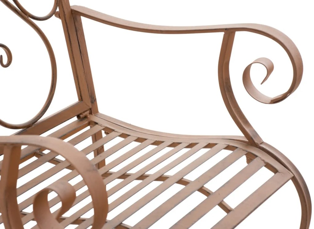 Kovová stolička Punjab s područkami (SET 2 ks) - Hnedá antik