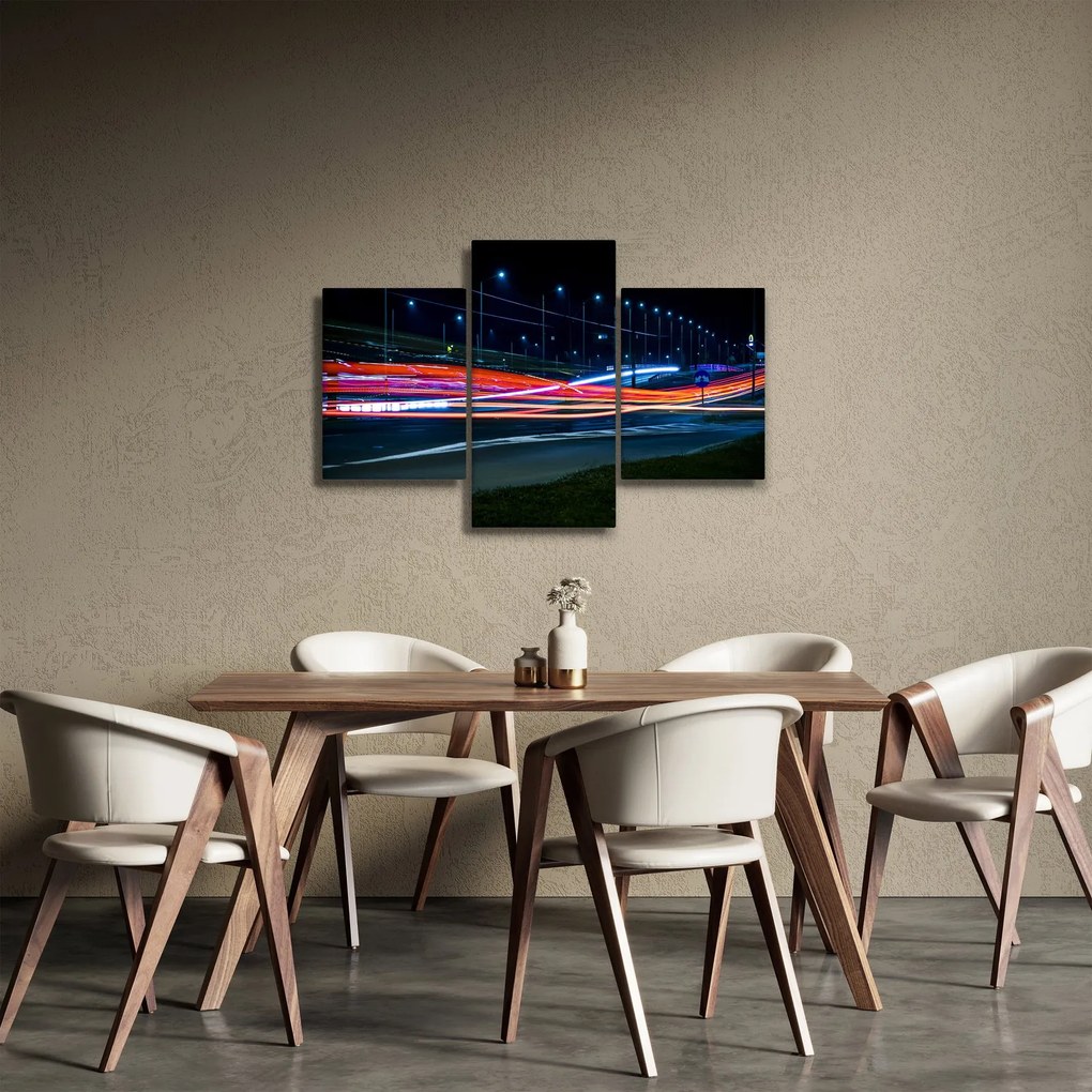 Obraz nočného mesta (90x60 cm)