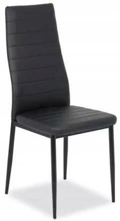 Sammer Čierna jedálenská stolička z eko kože ke01 cierna