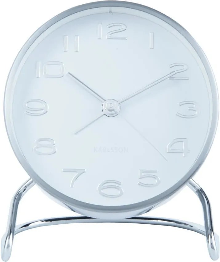Budík Clock Classical biela ∅ 9,5 × 11 cm