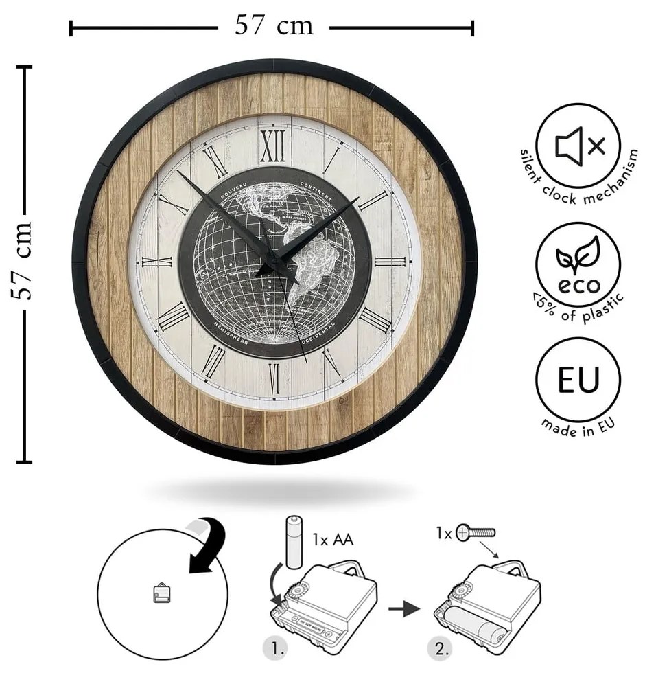Nástenné hodiny ø 57 cm Jacob – Styler