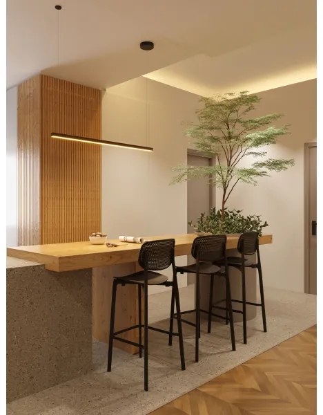 MAXLIGHT P0310 - LED Luster na lanku TRIO LED/12W/230V čierna