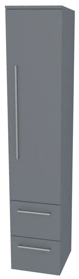 Mereo, Mereo Bino, kúpeľňová skrinka vysoká 163 cm, pravá, Multidecor, Monumentálna sivá, MER-CN698MSO1