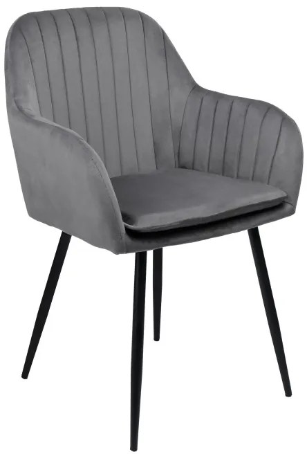 Jedálenská stolička SEVILLA zamatová, grafitová