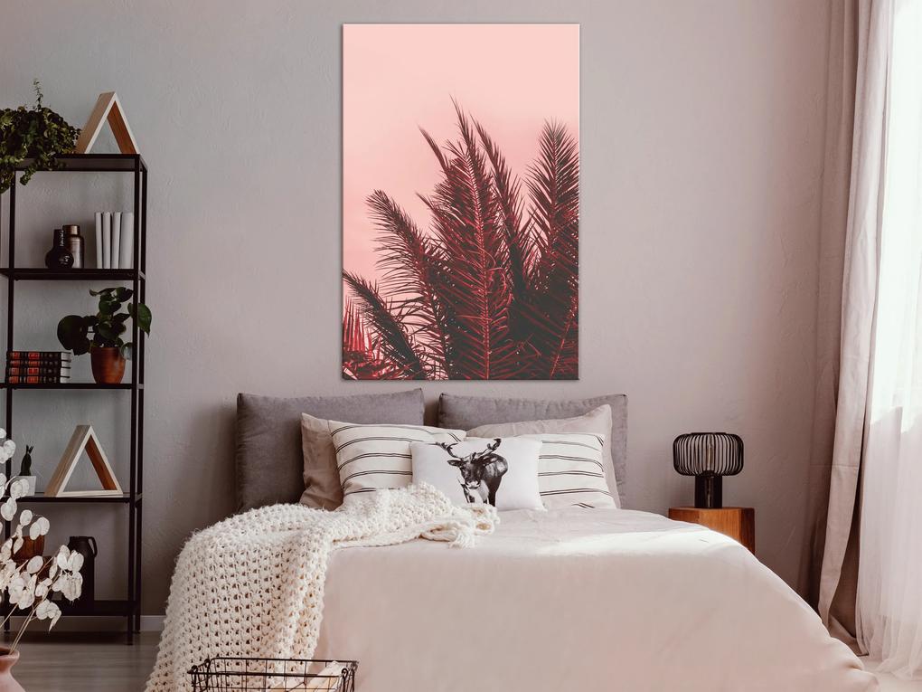 Artgeist Obraz - Palm Trees at Sunset (1 Part) Vertical Veľkosť: 60x90, Verzia: Premium Print