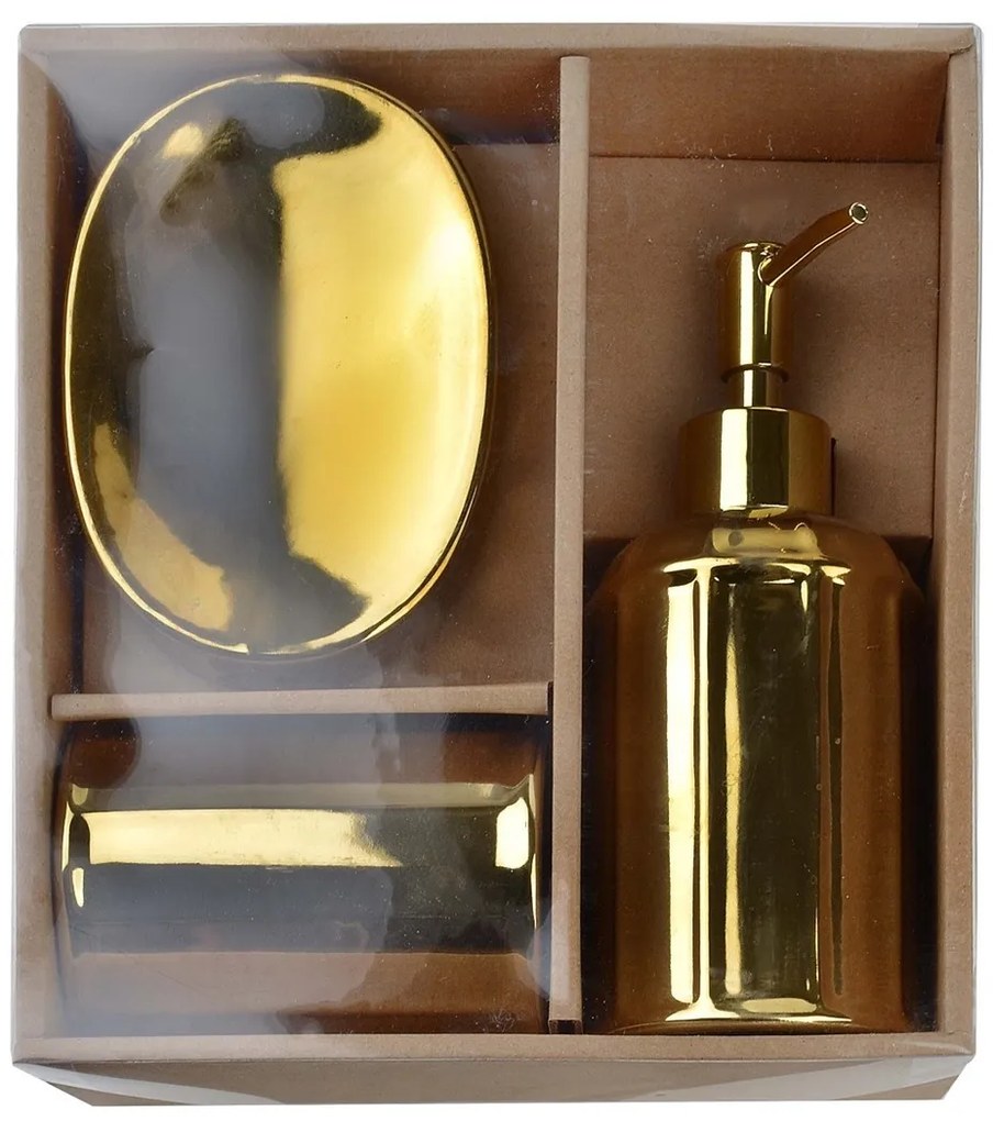 Sada kúpeľňových doplnkov Ciri, zlatá