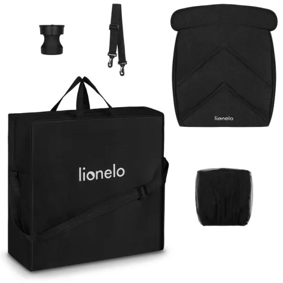 Lionelo - Športový kočík CLOE čierna/zlatá