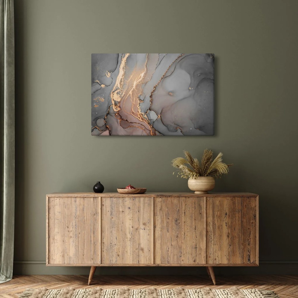 Obrázok - Šedo-zlatý mramor (90x60 cm)