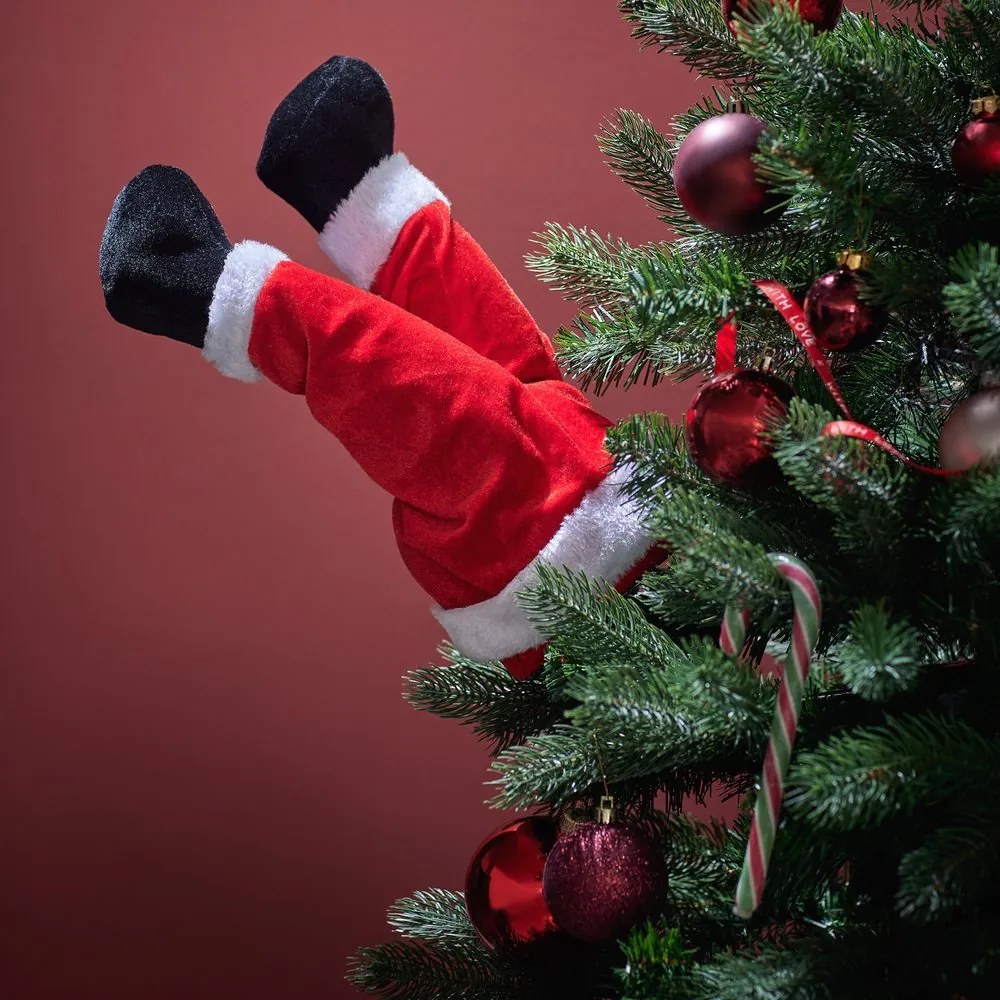 X-MAS Ozdoba nohy v strome Santa 35 cm