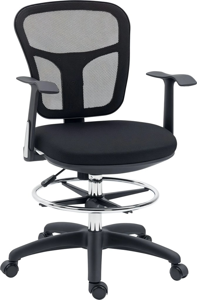 Vinsetto kancelárska stolička, ergonomická kresliaca stolička, počítačová stolička s opierkou rúk, stolička s podnožkou, otočná stolička do kancelárie