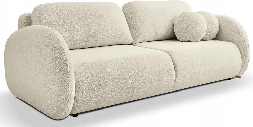 Pohovka trojsedačka Ovalia (béžovosivá čierna)