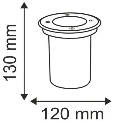 Vonkajšie nájazdové svietidlo COMETA 1xGU10/50W/230V IP65