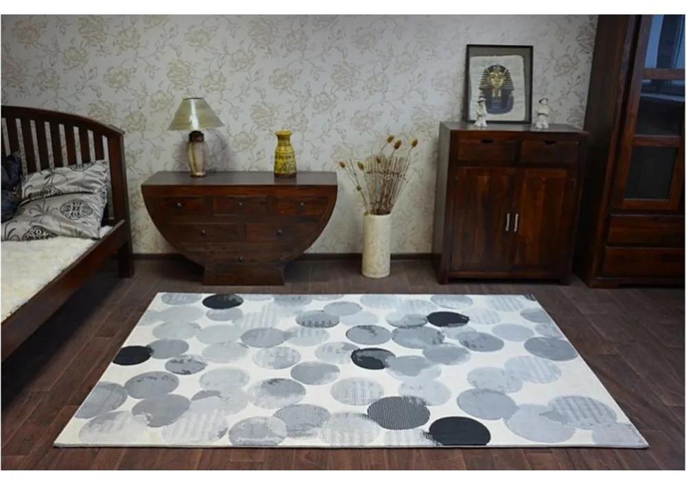 Kusový koberec PP Kolieska sivý 160x230cm