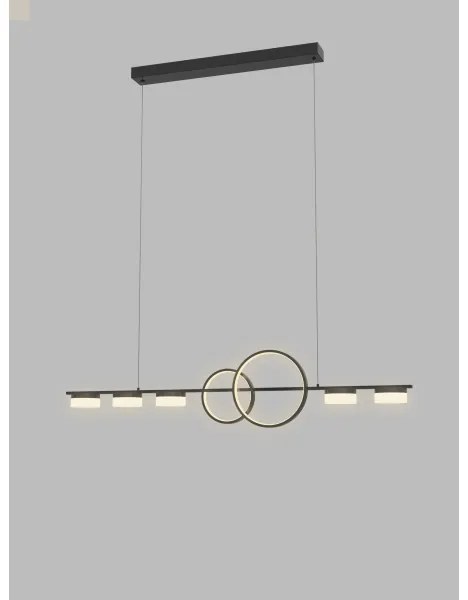 Wofi 7030-702 - LED Stmievateľný luster na lanku MESSINA LED/57W/230V čierna