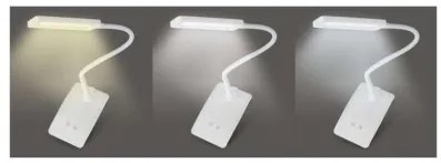 EMOS Stolová LED lampa Eddy, biela