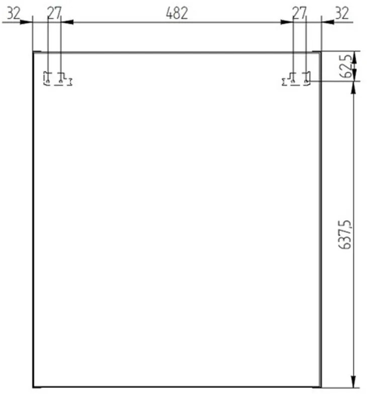 Mereo, Mereo Kúpeľňová zrkadlová skrinka 60 cm, galerka, 2 x dvierka, Multidecor, Monumentálna sivá, MER-CN798G62MSO1