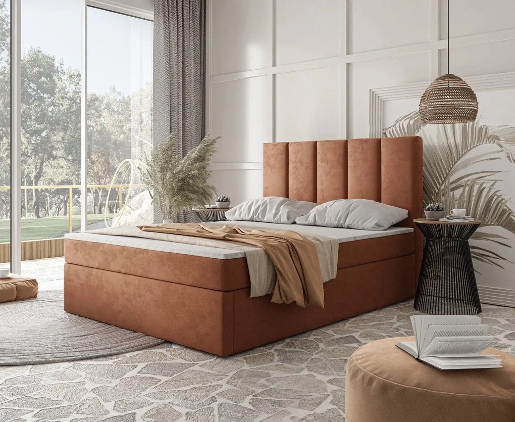 MANŽELSKÁ POSTEĽ ROSALIA 160x200 S ROŠTOM / MATRACOM + TOPPER