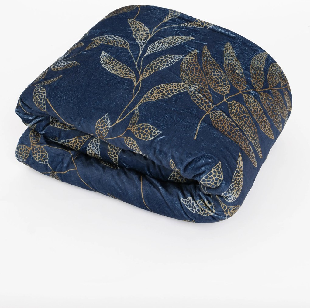 Baránková deka mikroplyš Digital 150 × 200 cm – Gabriela tmavo modrá