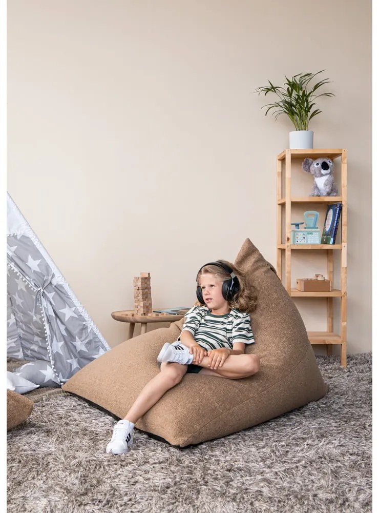 Svetlosivý sedací vak z textílie buklé Razz – SLOWDOWN