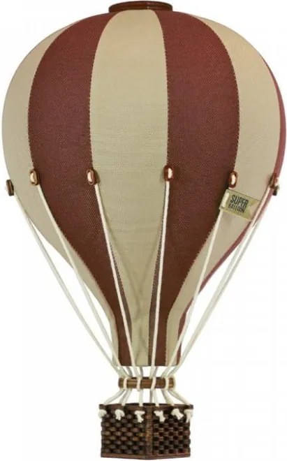 Dekoračný lietajúci balón hnedá/krémová – dekorácia do detskej izby L-50cm x 30cm