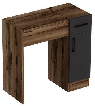 Toaletný stolík INCI 108,8x77 cm orech/čierna
