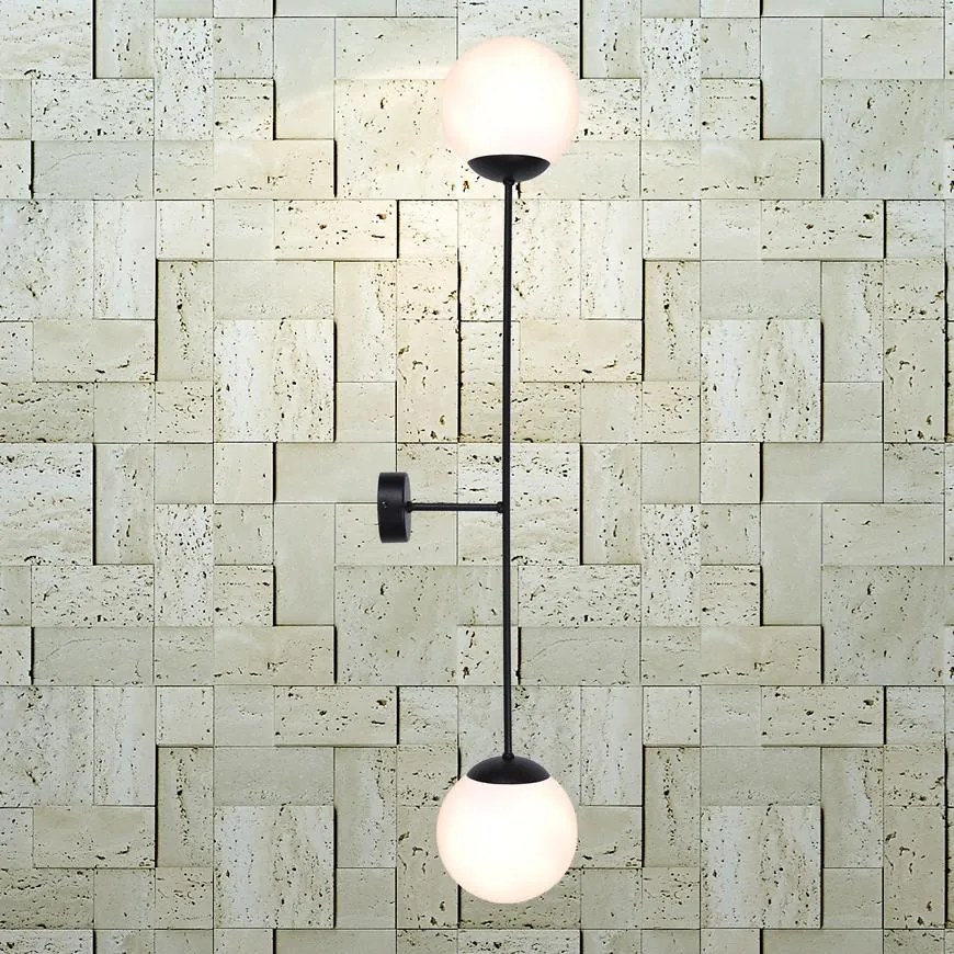 Nástenné svietidlo Savoy Čierna/Biely/Kovové K-4927 LW2