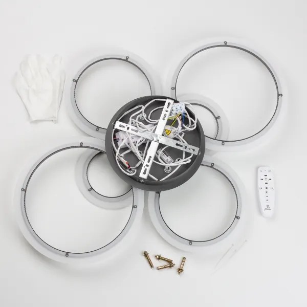 Brilagi - LED Stmievateľný prisadený luster ORBITS LED/85W/230V 3000-6500K antracit + DO