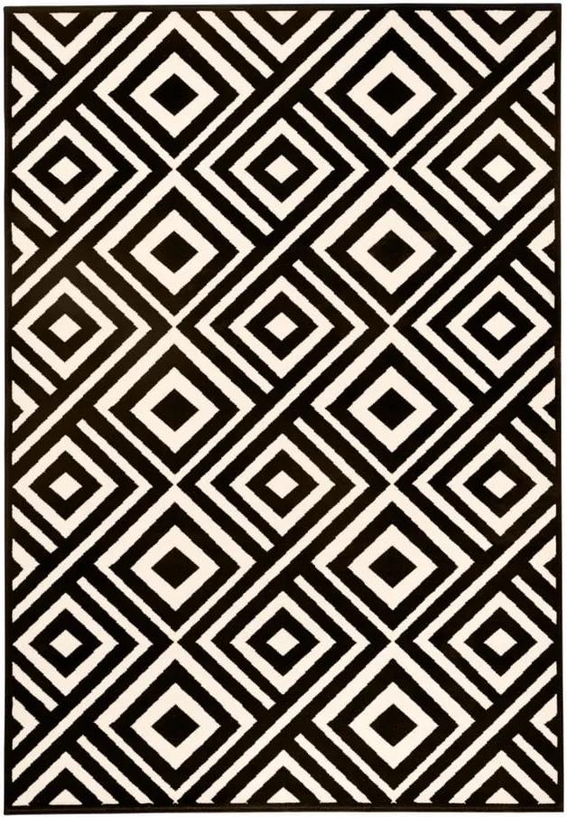 Čierno-béžový koberec Hanse Home Art, 140 × 200 cm
