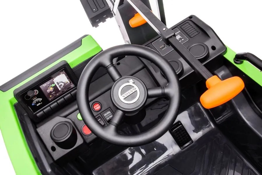 LEAN CARS Batériové rýpadlo Volvo DK-VE888 zelené