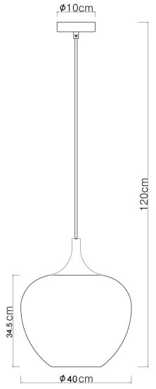 Globo 15548H2G - Luster na lanku MAXY 1xE27/60W/230V medená