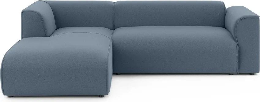 Modrá rohová pohovka (ľavý roh/s leňoškou) Merid – Ropez