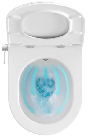 Ravak X01912 - Závesné WC s bidetovou tryskou CHROME keramika/biela