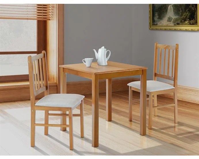 Autronic BONTEC Jedálenský set s 2 stoličkami, 69x69x75cm, masív, dub landhaus, JAGUAR OAK Farba: Hnedá